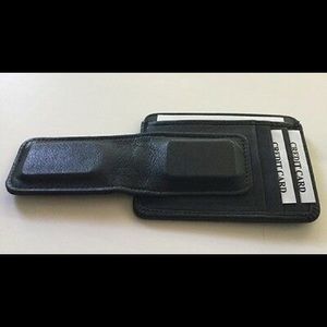 Fathers day Gift For Men’s Leather Money Clip  4 Card Slot